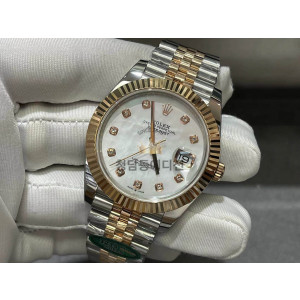 로렉스 데이트저스트 41 진주 자개 다이아 셋팅 1236333 (컬러 로즈골드)