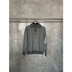 톰브라운 카라 니트 스웨터 (남녀공용) (컬러 그레이, 네이비)