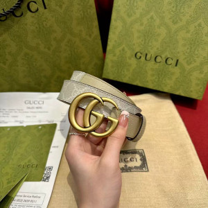 구찌 리버써블 GG 마몽 벨트