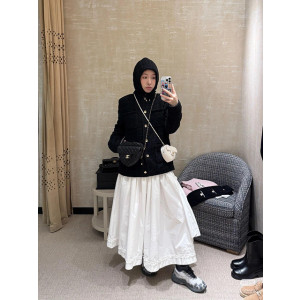 샤넬 블랙 트위드 후드 자켓