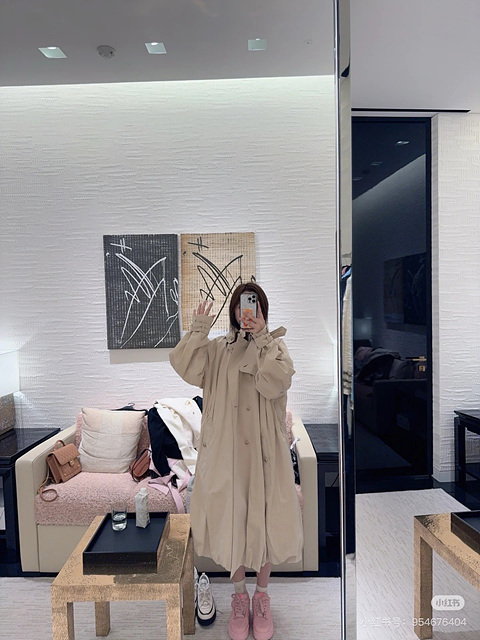 샤넬 아이보리 더블 트렌치 코트