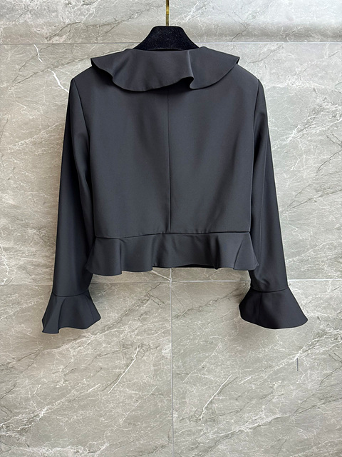 샤넬 러플 카라 블라우스