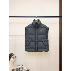 미우미우 패딩 조끼 (컬러 차콜, 브라운)