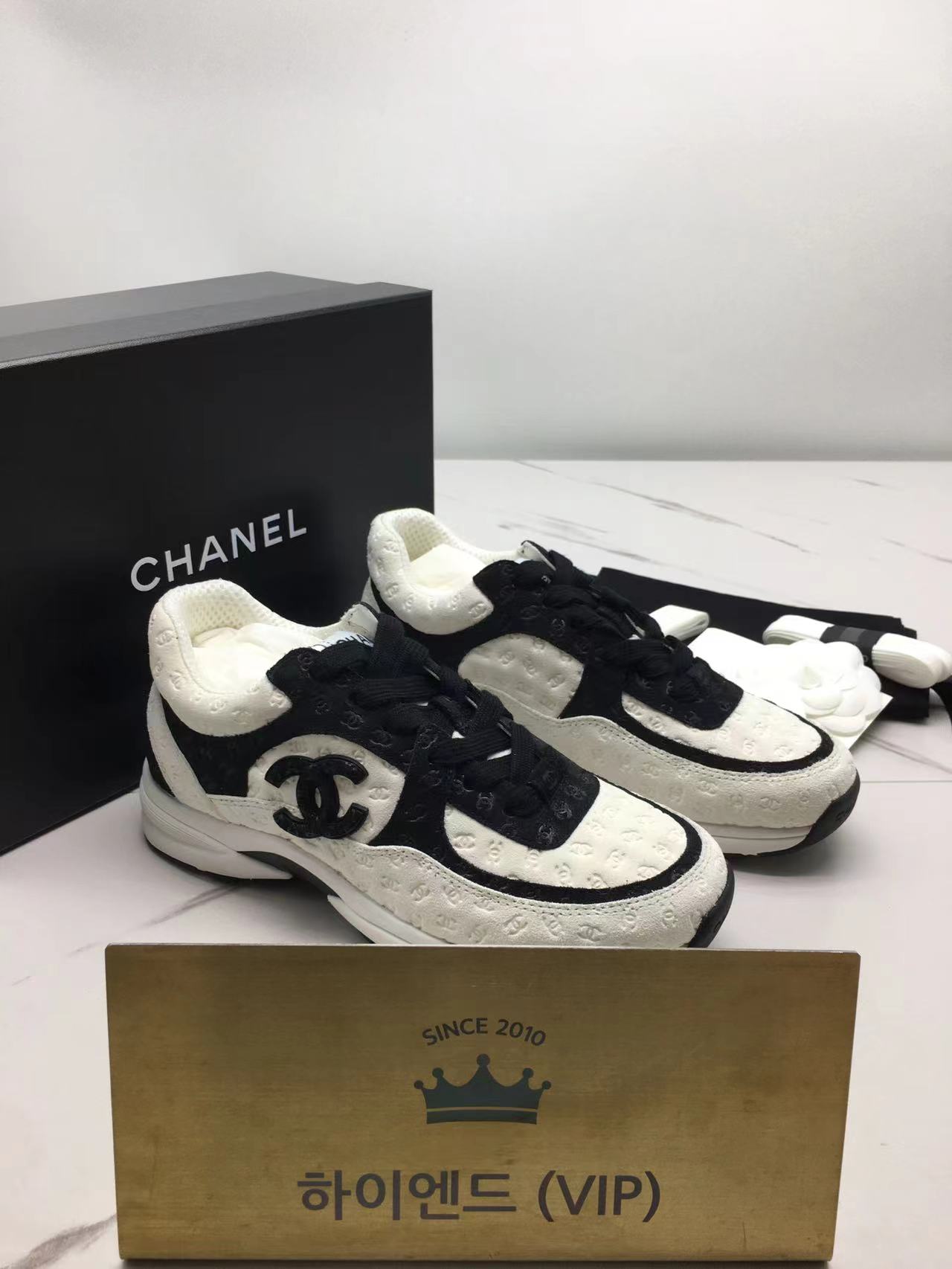 Ok(1717054748) 샤넬 cc로고 스니커즈 사이즈:240~245/38