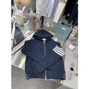 Ok(1641714709) [TJ공장] 톰브라운 4선 후드집업 정품급 비교샷 OK (남녀공용) 색상:네이비 / 사이즈:2