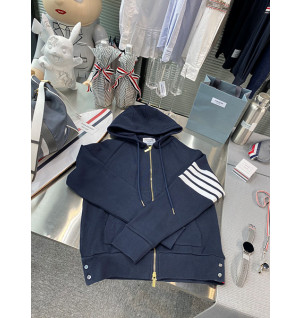 Ok(1641714709) [TJ공장] 톰브라운 4선 후드집업 정품급 비교샷 OK (남녀공용) 색상:네이비 / 사이즈:2