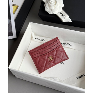 샤넬 25S 캐비어 카드홀더 (컬러 레드)