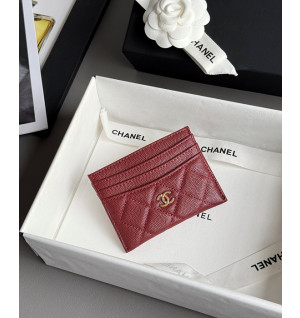 샤넬 25S 캐비어 카드홀더 (컬러 레드)