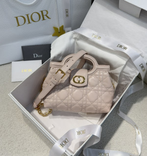 디올 Jolie 탑 핸들 미니 백 (컬러 파우더핑크)