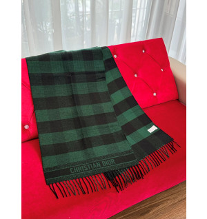 디올 체크 캐시미어 머플러 (컬러 그린)