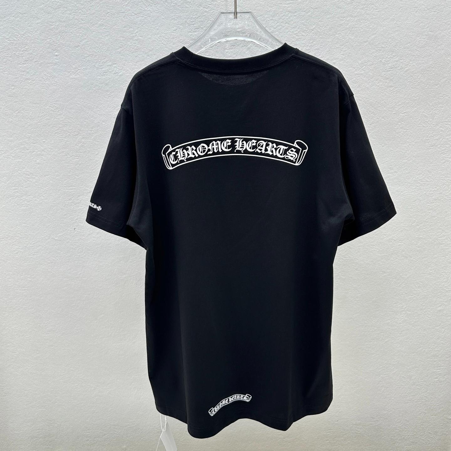 크롬하츠 스크롤 라벨 쇼트 슬리브 반팔 (남녀공용)