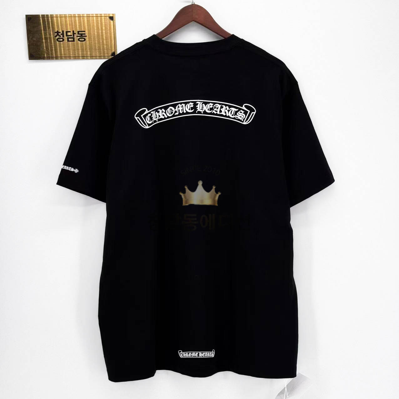 크롬하츠 스크롤 라벨 쇼트 슬리브 반팔 (남녀공용)