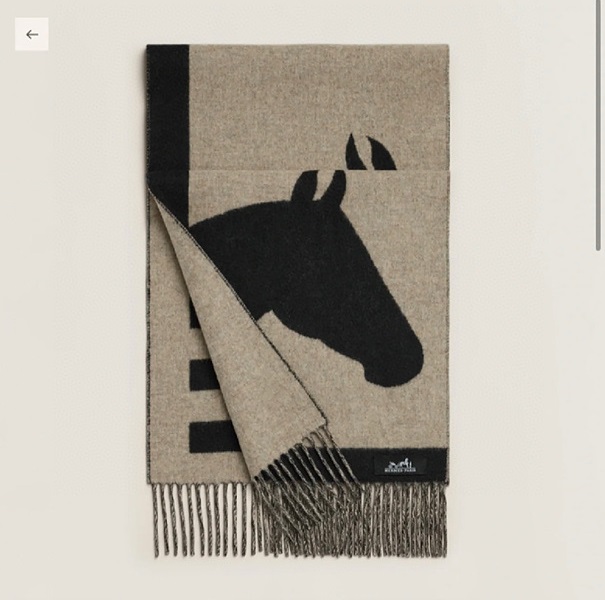 에르메스 H 카사크 러브스토리 캐시미어 머플러