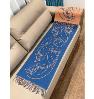 에르메스 H 카사크 앙트렐락 에퀘스트르 캐시미어 머플러