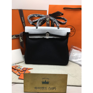 Ok(1762158402) 에르메스 에르백 집 31 캔버스 백 (컬러 누아) (버클 은장)