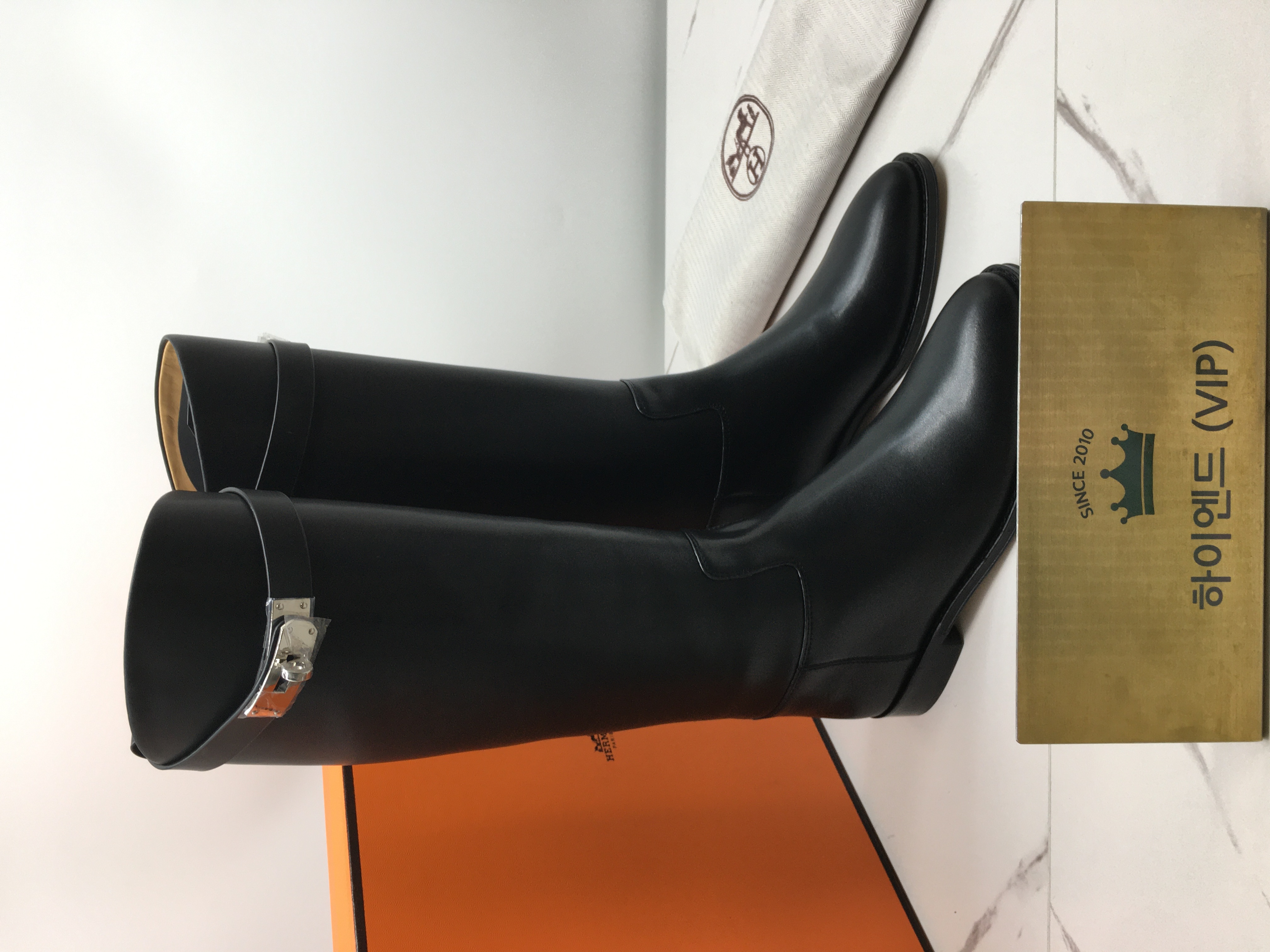 Ok(1664096126) 에르메스 켈리 롱부츠 사이즈:235/37 (미세하자 제품)