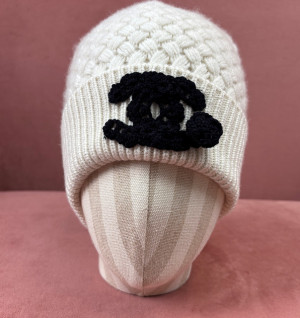 샤넬 CC 로고 캐시미어 비니