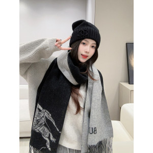 샤넬 케이블 니트 CC 로고 비니 (컬러 블랙, 레드)