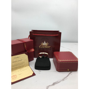 ok (1653907745) 까르띠에 러브 팔찌 4다이아 큐빅 로즈골드 17사이즈