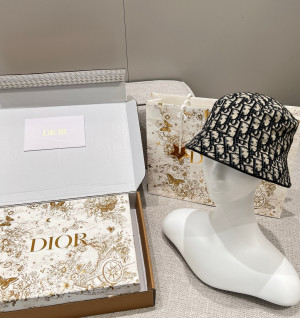 디올 오블리크 자카드 리버시블 버킷햇