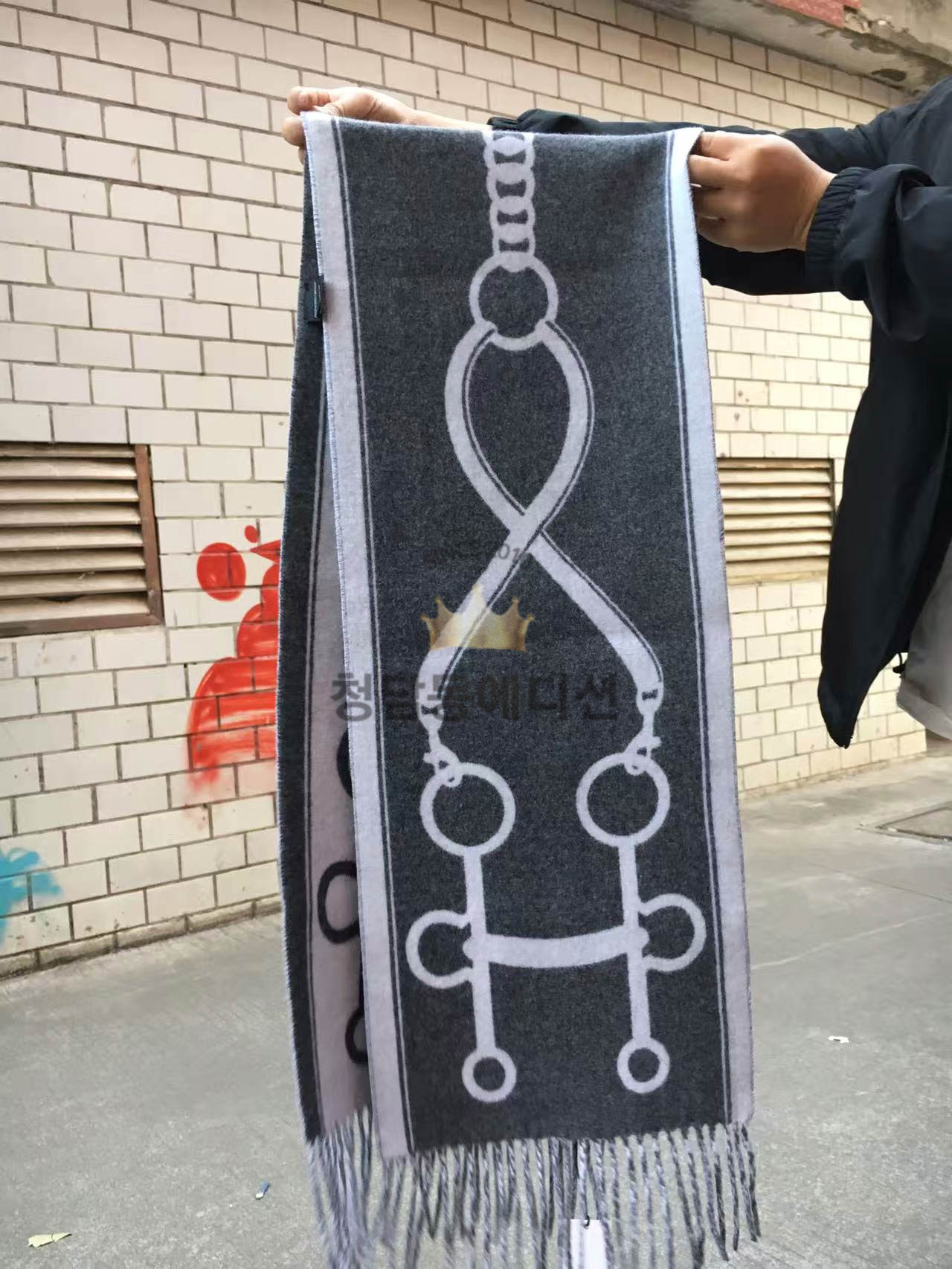 에르메스 25FW 캐시미어 카사크 모스 머플러