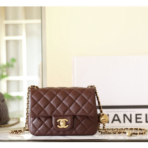 샤넬 25K 빈티지 골드 골드볼 쁘띠삭 플랩백