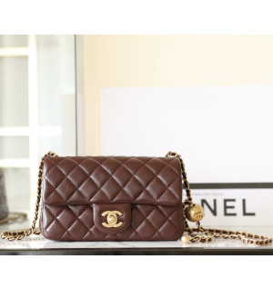 샤넬 25K 빈티지골드 골드볼 뉴미니 플랩백